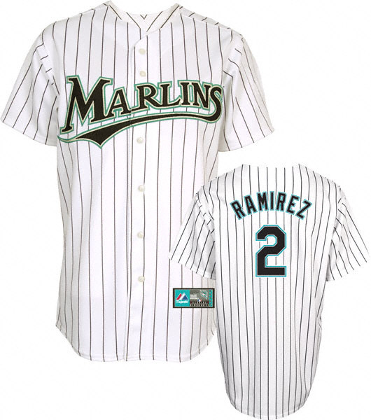 Marlins #2 Hanley Ramirez White Stitched MLB Jersey - Click Image to Close